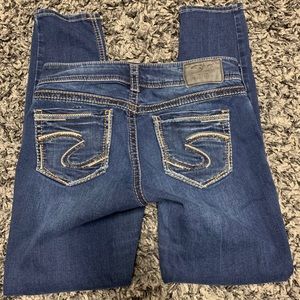 Silver Skinny jeans